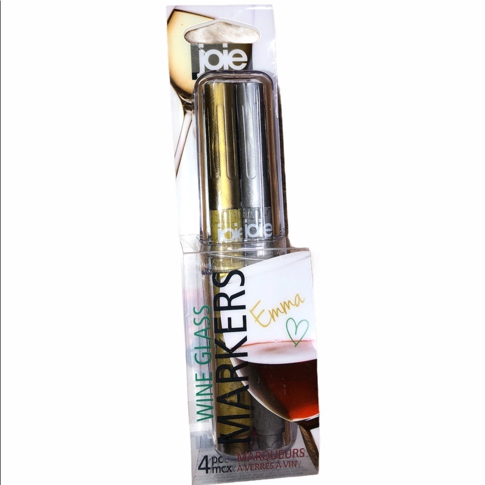 Joie set of 4 wine glass markers
